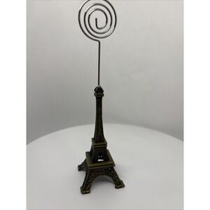 Metal Eiffel Tower Table Card Holder, 6 Inches Photo Holder Paris Decor Souvenir